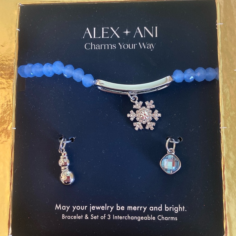 NWT NIB Alex & Ani charm bracelet with exchangeable charms